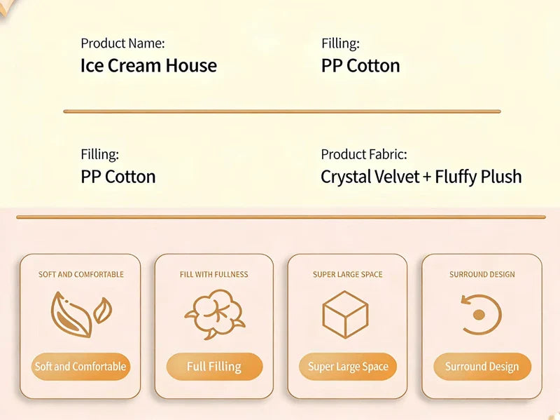 Comfortable Durable Cat Nest: Pink-Beige Plush, 2 Sizes, Built-in Ball Toy for Cats