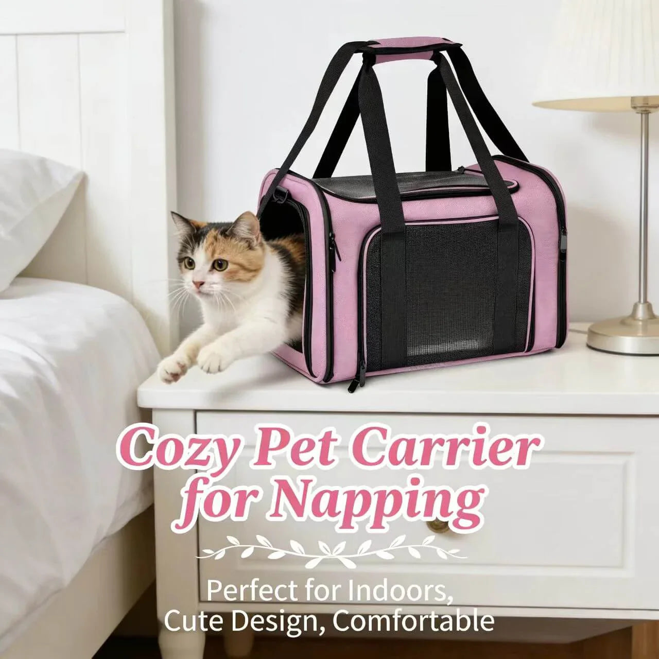 Airline-Approved Pet Carrier for Cats - Oxford & Mesh, Blue Soft-Sided Travel Bag