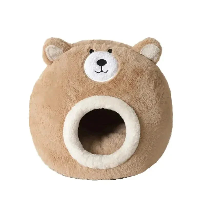 Luxurious Plush Cat Nest: Warm Winter Pet House Sleeping Cradle Kennel