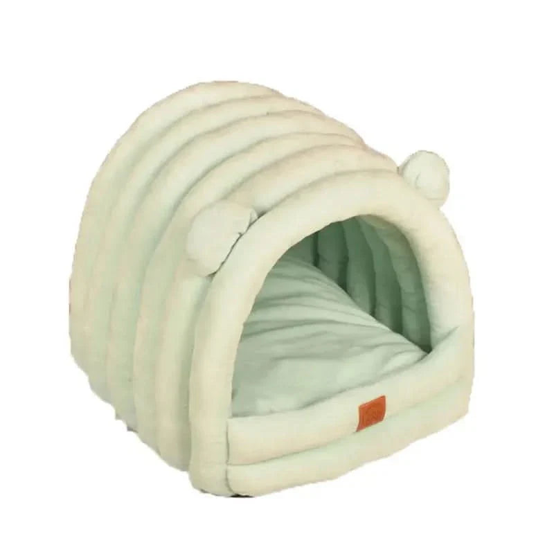 Super Soft Round Pet Bed: Warm Cozy Cave Mat for Deep Sleep