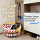 Warm Enclosed Pet Bed for Cats - Popcorn Design, Plush, Red Striped Rest Cave