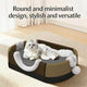 Interactive Toy Ball Cat Cave: Brown & White, Dual-Side Play for Cats (All-Season)
