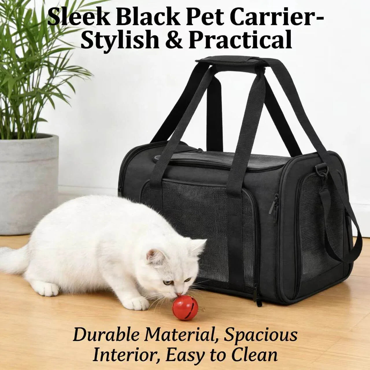 Airline-Approved Pet Carrier for Cats - Oxford & Mesh, Blue Soft-Sided Travel Bag