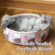 2-in-1 Cat Bed & Scratcher - Woven Checkered Design, Removable Mat