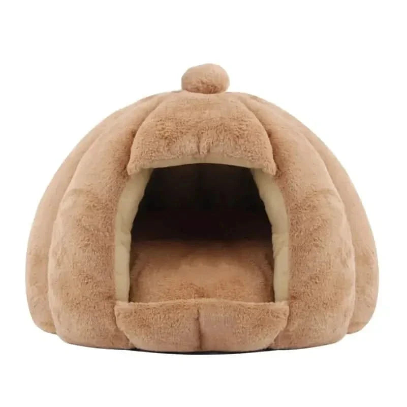 Warm Plush Yurt Pet Bed: Cozy Semi-Closed Retreat for Pets