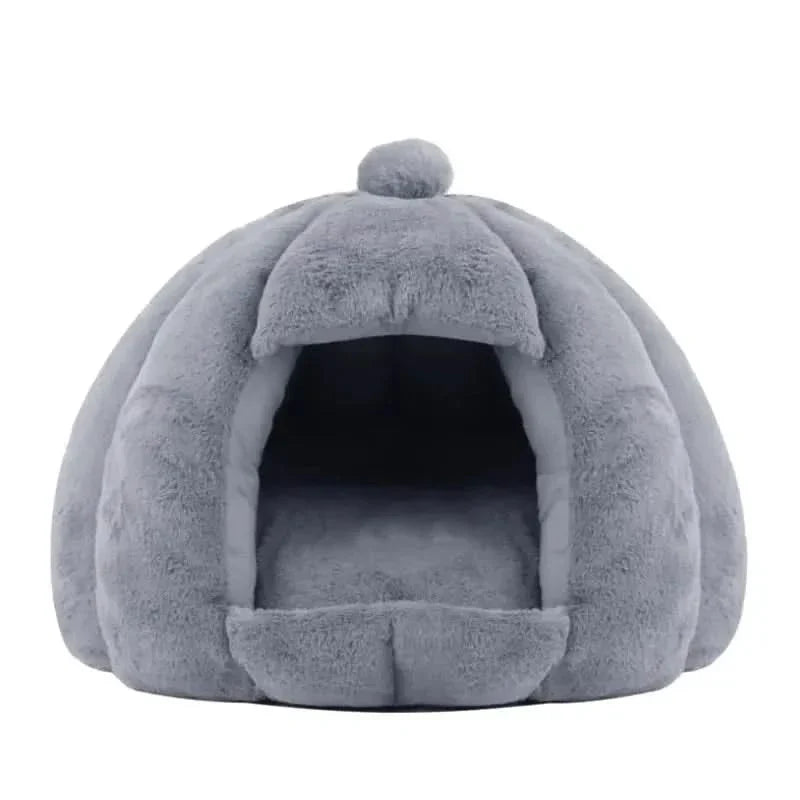 Warm Plush Yurt Pet Bed: Cozy Semi-Closed Retreat for Pets
