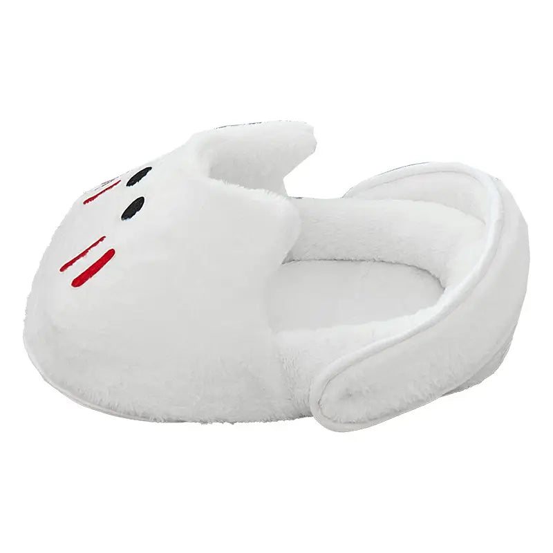 Ghost-Shaped Cat Bed: Cozy Rest, Plush Surface, Cute Design (White-Red)