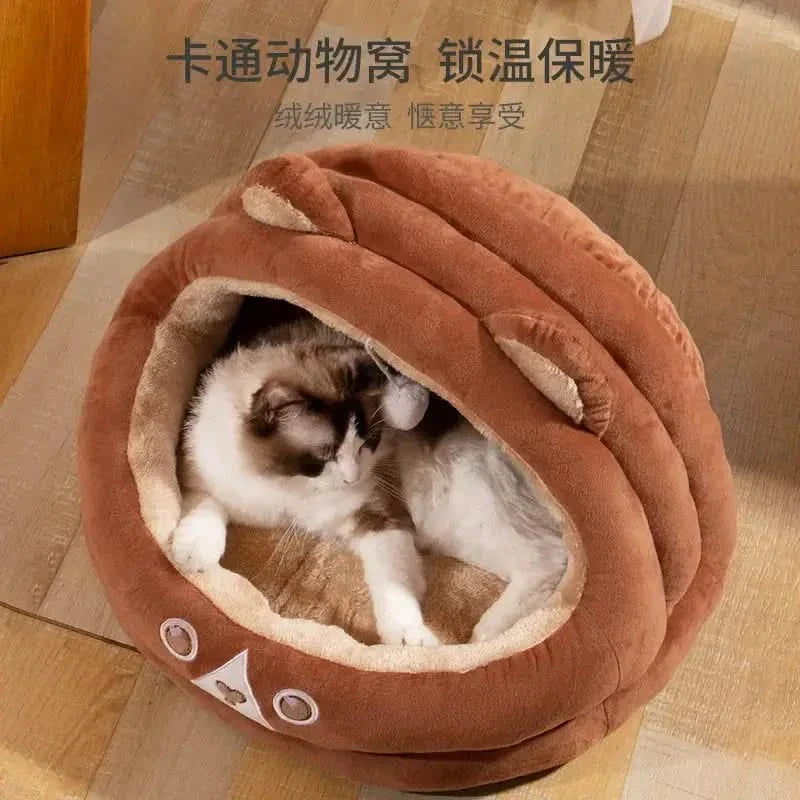 Cozy Slipper Pet Bed: Warm, Breathable, Foldable Dog & Cat House