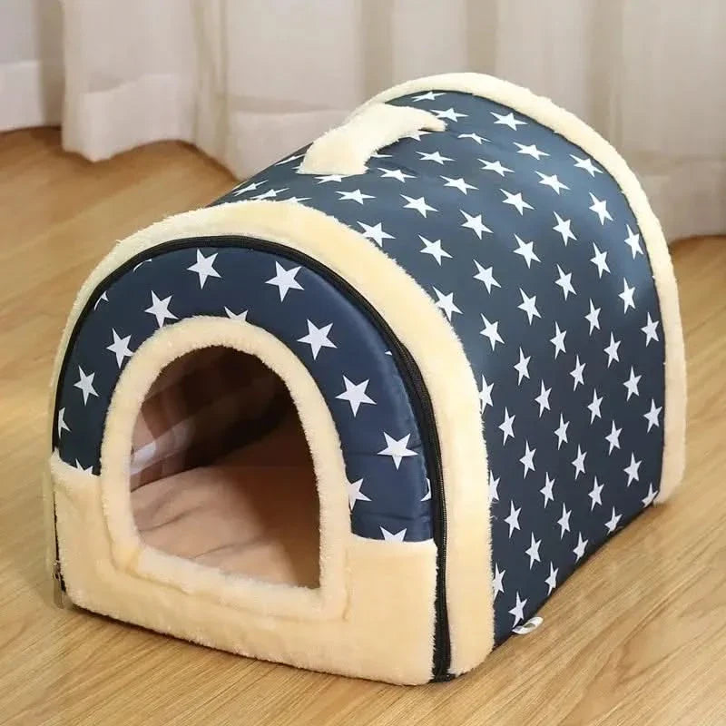 Warm Winter Dog Tent Bed - Detachable, Washable, Deep Sleep Comfort