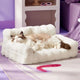 Plush Rabbit Fur Washable Pet Sofa Bed for Small Dogs & Cats