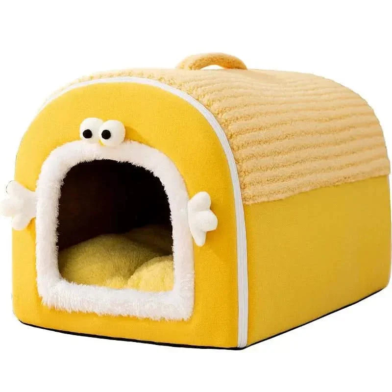 Cozy Fluffy Warm Plush Pet Bed for Dogs and Cats