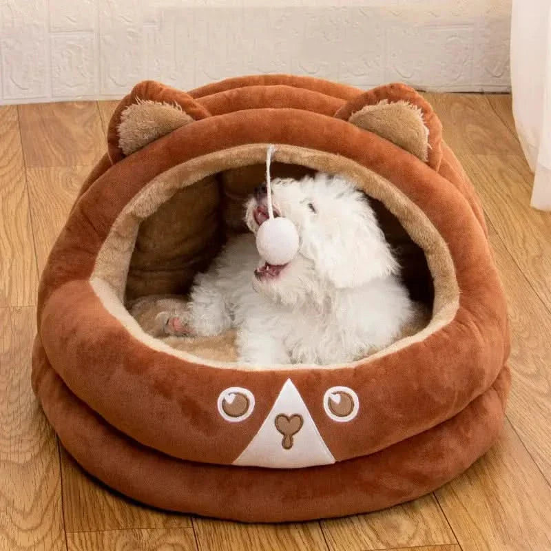 Cozy Slipper Pet Bed: Warm, Breathable, Foldable Dog & Cat House