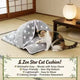 Star-Patterned Cat Bed: Cozy Hideaway, Plush Surface, Foldable Design (Gray-White)